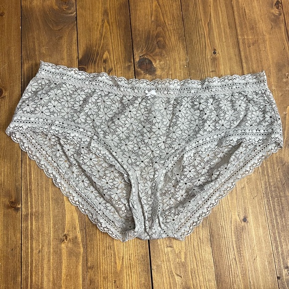 aerie Intimates & Sleepwear Aerie Lace Boy Brief Cut Panties Taupe